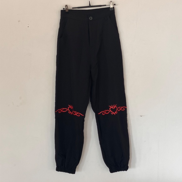 Black and red jogger style pants - Picture 3 of 7